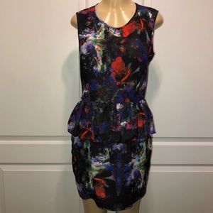 Peplum Floral Print Dress